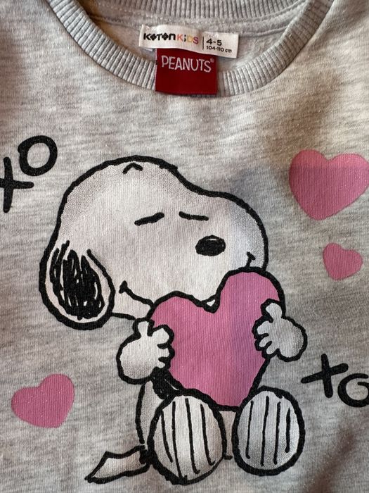 Set doua pulovere pentru fetite 4-5 ani, Hello Kitty si Peanuts