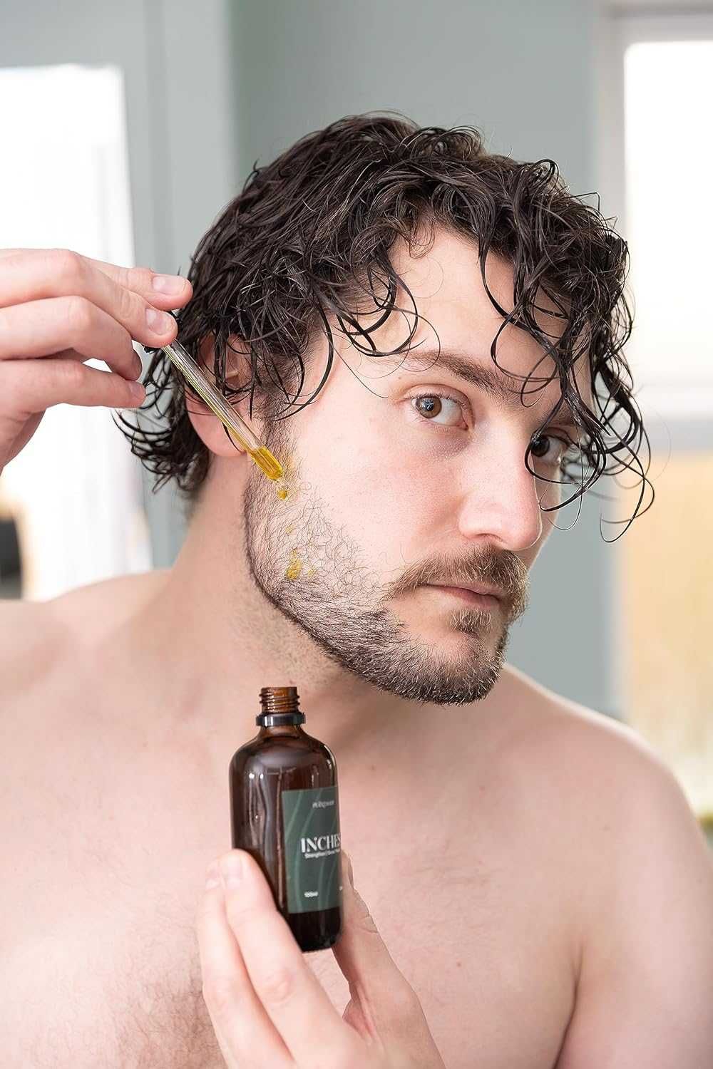 Inches - Унисекс 100% натурално масло за растеж на коса/брада, (100ml ...