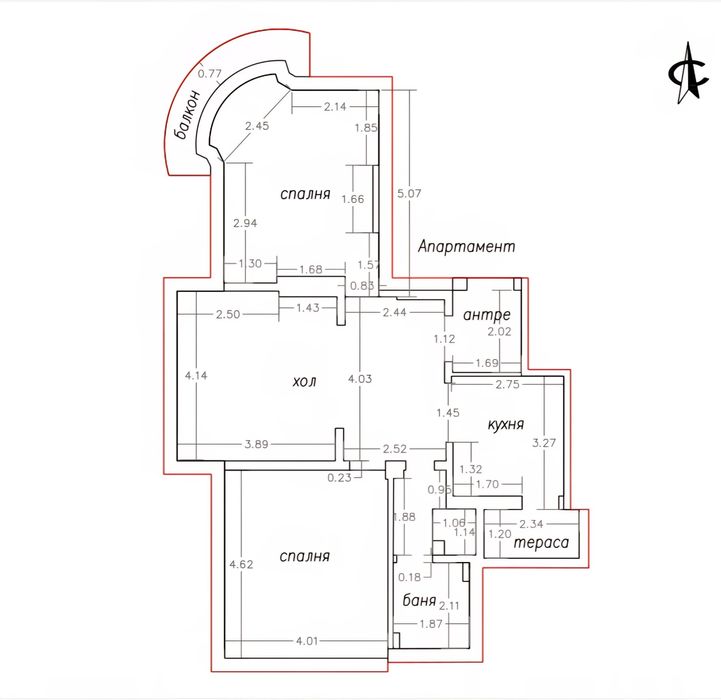 3-стаен апартамент в Центъра до Борисова градина
