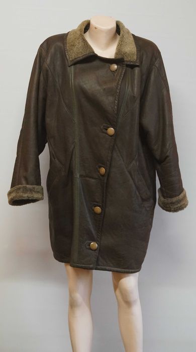 Cojoc blana naturala maro marimea L/XL