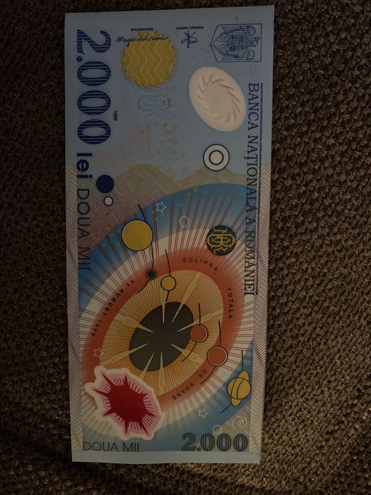Bancnota 2000 lei eclipsa