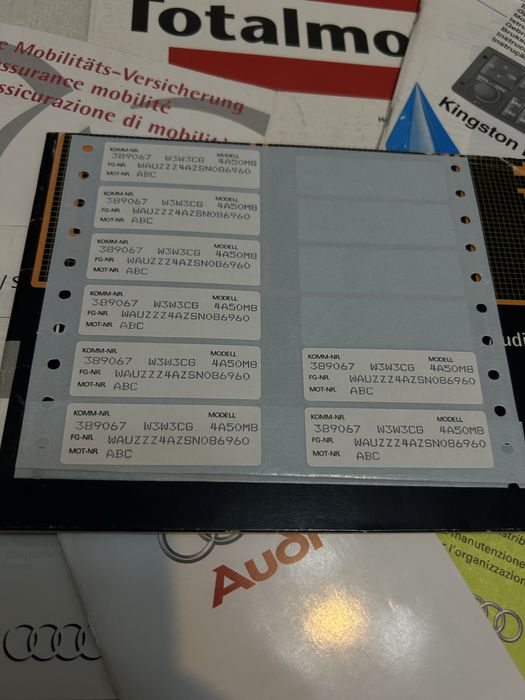 Сервисная книжка ауди а6 avant