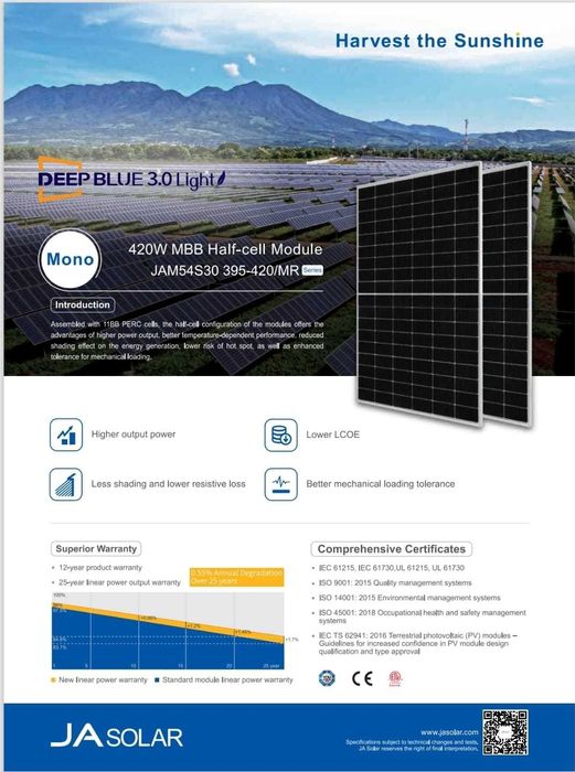 Kit Fotovoltaic 30kW on grid Canadian Solar N Type