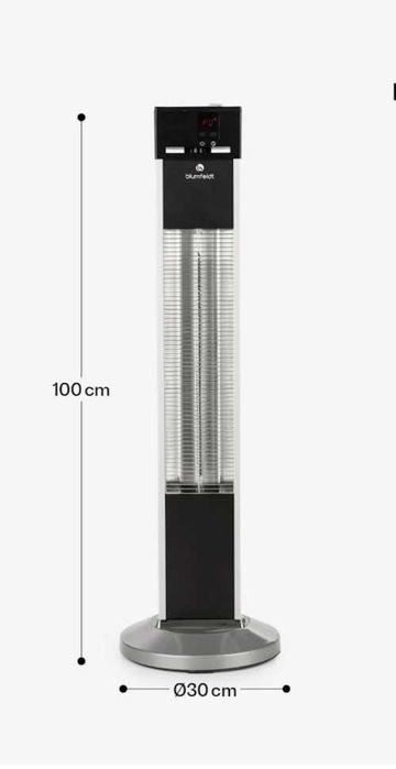 Heat Guru 2000W Инфрачервен нагревател Сребрист/черен