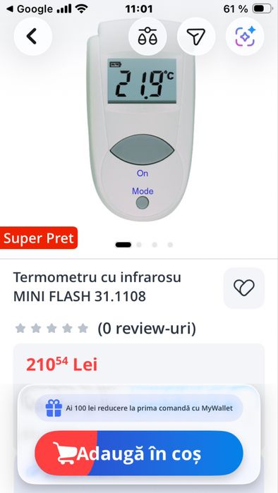 Termometru infrarosu tfa