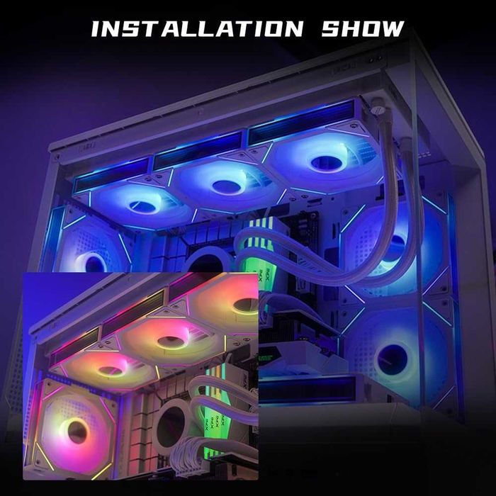 Ventilator Cooler PC J.L. Interstellar V1 120mm Reverse,DaisyChainARGB