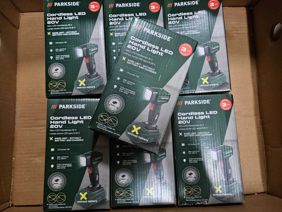 НОВ Parkside Акумулаторен LED фенер лампа 20 V , PLHLA 20-Li A1