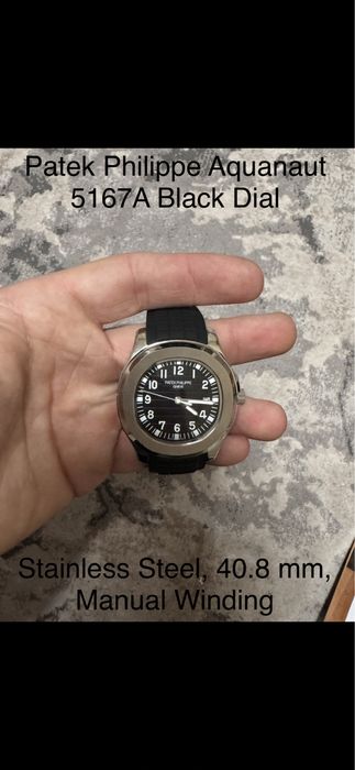 Продавам часовник Patek Philippe Aquanaut 5167A Black Dial. Работи перфетно! БЕЗ БАРТЕРИ!