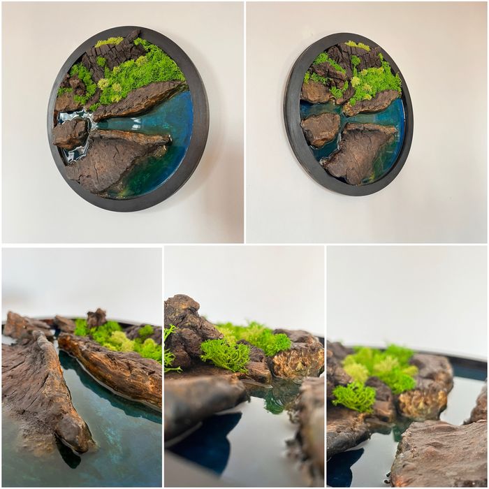 Жива картина от смола и мъх