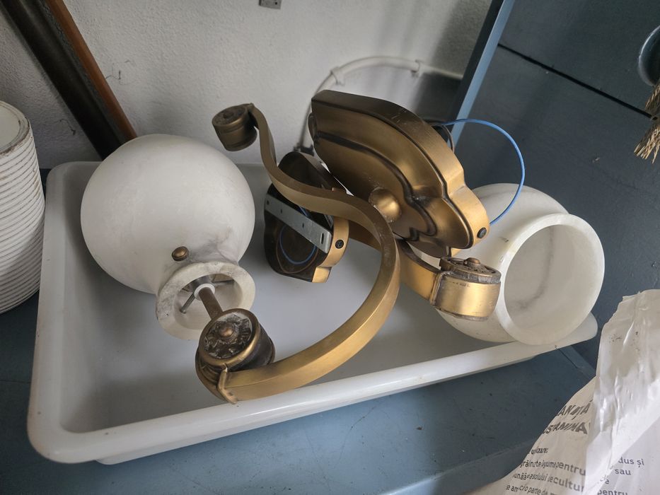 Set candelabru vintage + 2 aplice