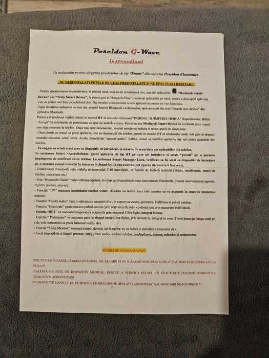 Smartwatch Poseidon G-Wave