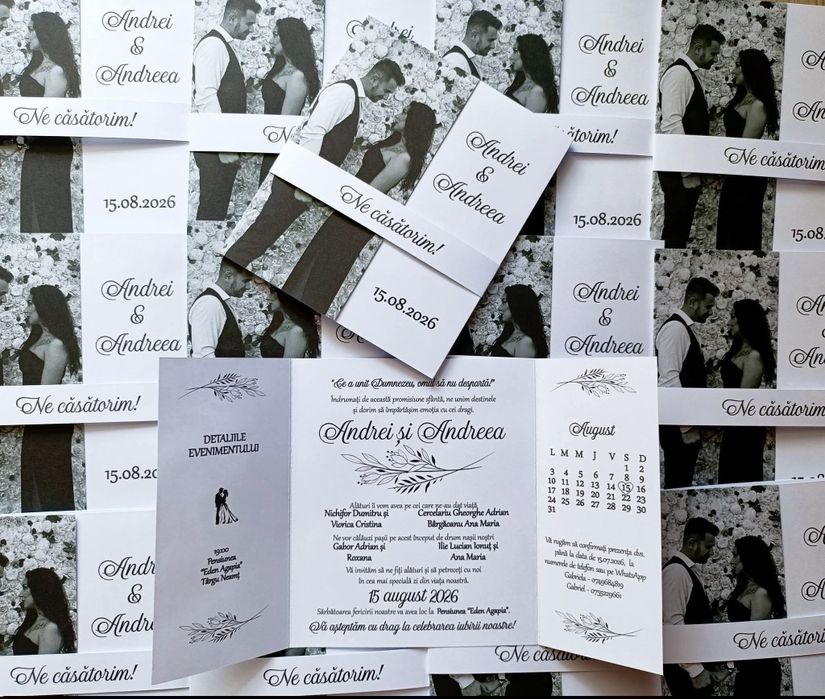 Invitații evenimente / invitații botez / invitații nunta / plicuri bani / marturii magnetice botez - LA COMANDA