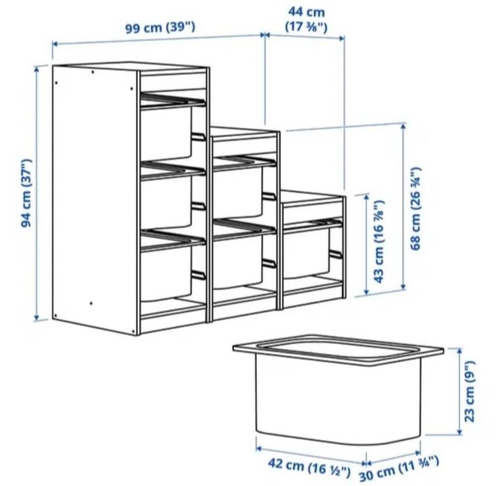 Trofast depozitare Ikea etajera