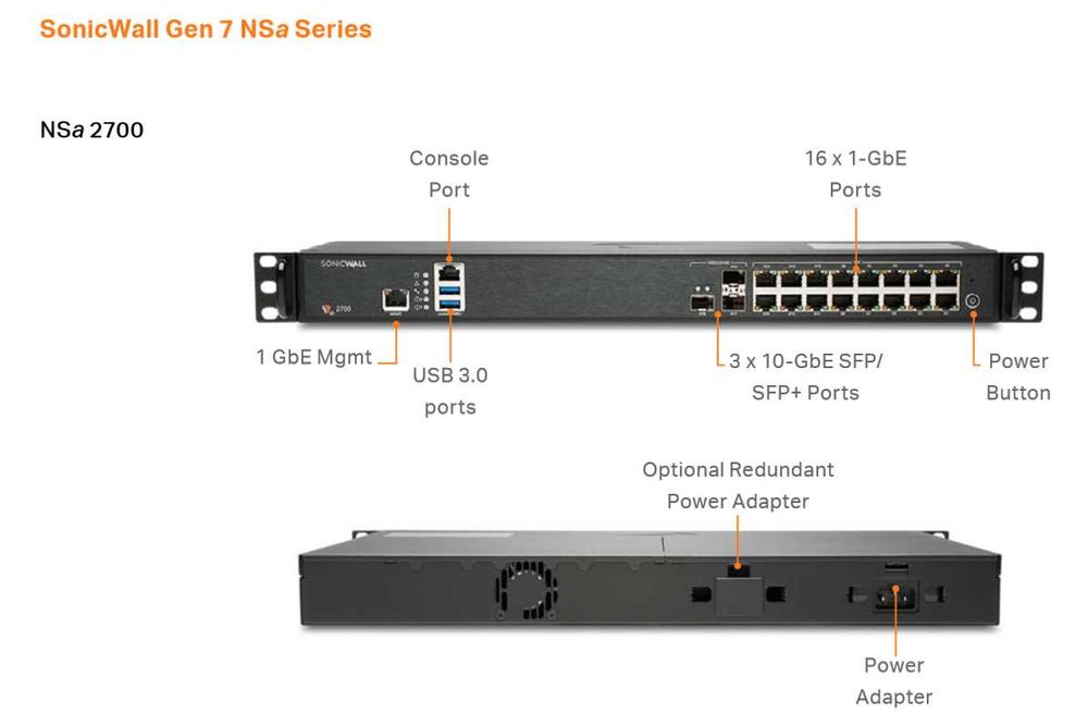 SonicWall NSA 2700 Network și SonicWall NSA 2700 HA