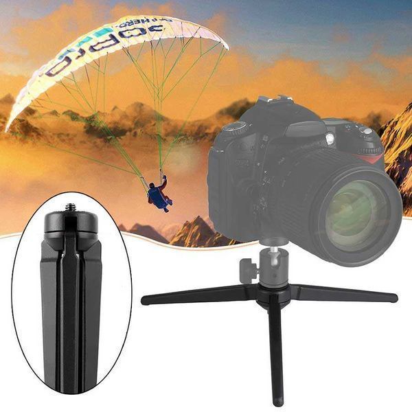 Трипод GARV Heavy Duty, Алуминий, Адаптер за GoPro и телефон, Черен