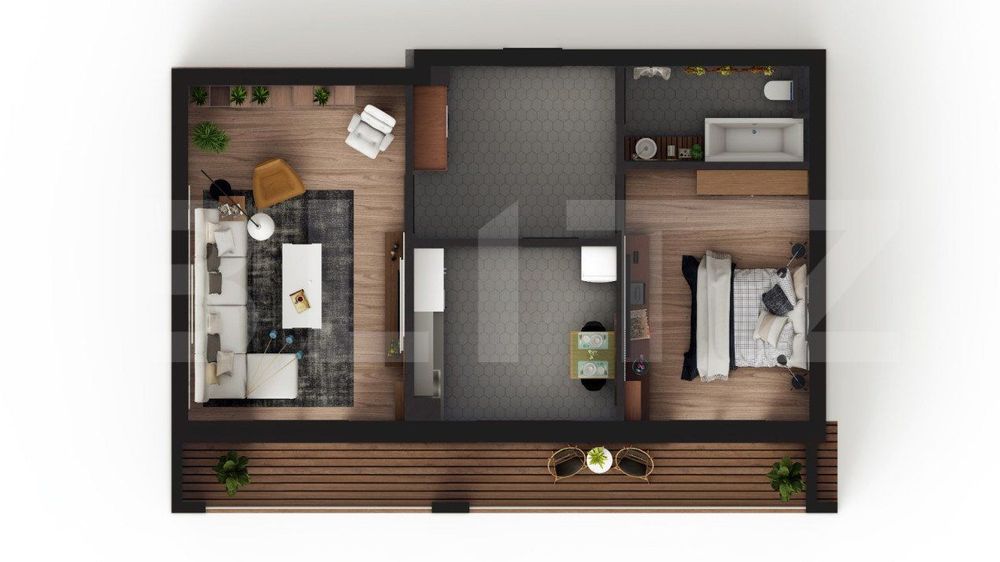 Apartament de 2 camere, decomandat, etaj intermediar, zona Visani