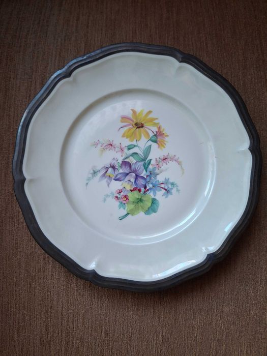 6 farfurii portelan Rosenthal,décor floral,manual,vezi descriere+foto