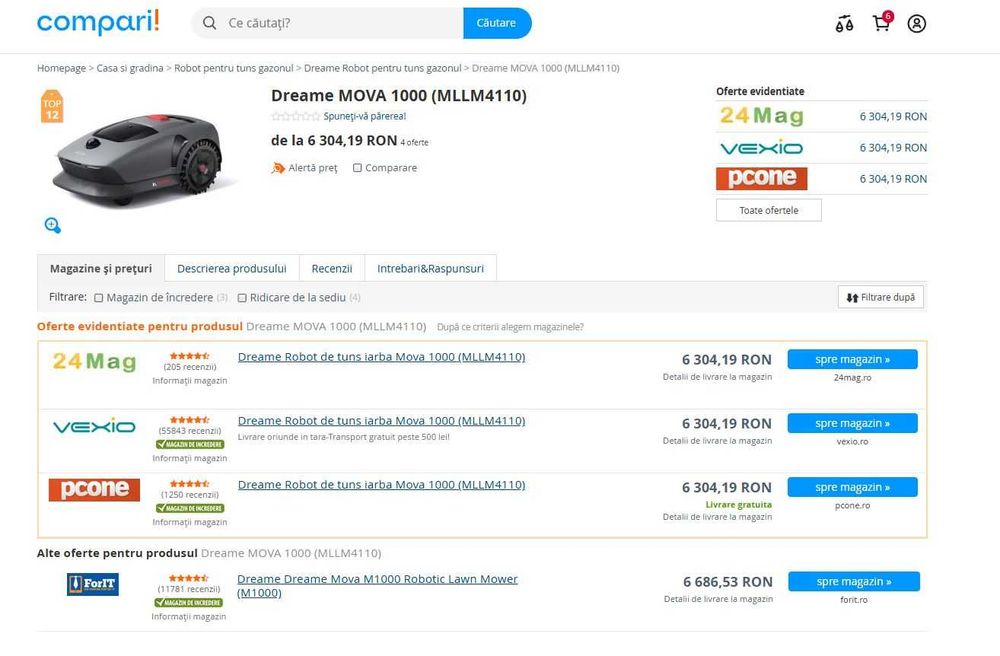 Dreame Robot de tuns iarba Mova 1000