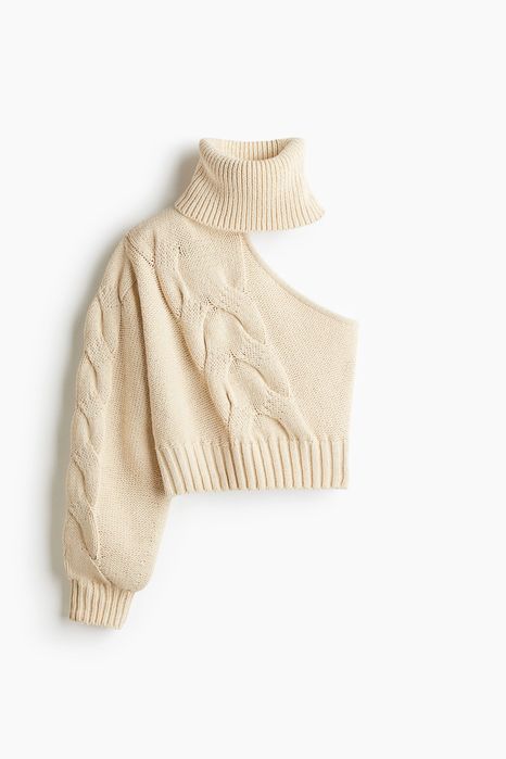 H&M АСИМЕТРИЧЕН ПУЛОВЕР С НИСКА ПОЛО ЯКА, размер S