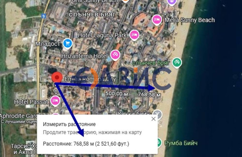 Продава се Двустаен апартамент в к.к. Слънчев бряг - 62 кв.м за 905 €/кв.м - Снимка #11