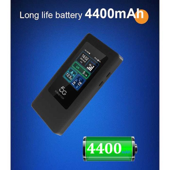 Router  cu cartela SiM pe baterie, 5G, afisaj LED, WIFI6, hotspot