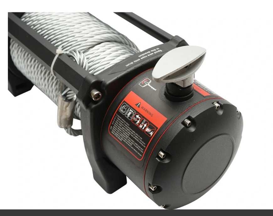 Troliu electric cu telecomanda 12V, 6.5c, (13500lbs) cablu otel 9x24m