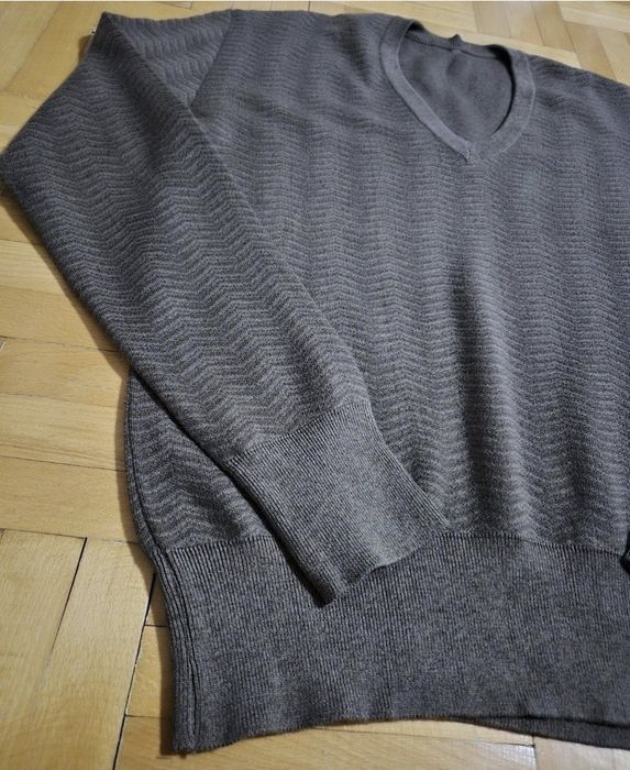 Pulover de lux Ermenegildo Zegna, V-Neck, Lână, Bărbați - L