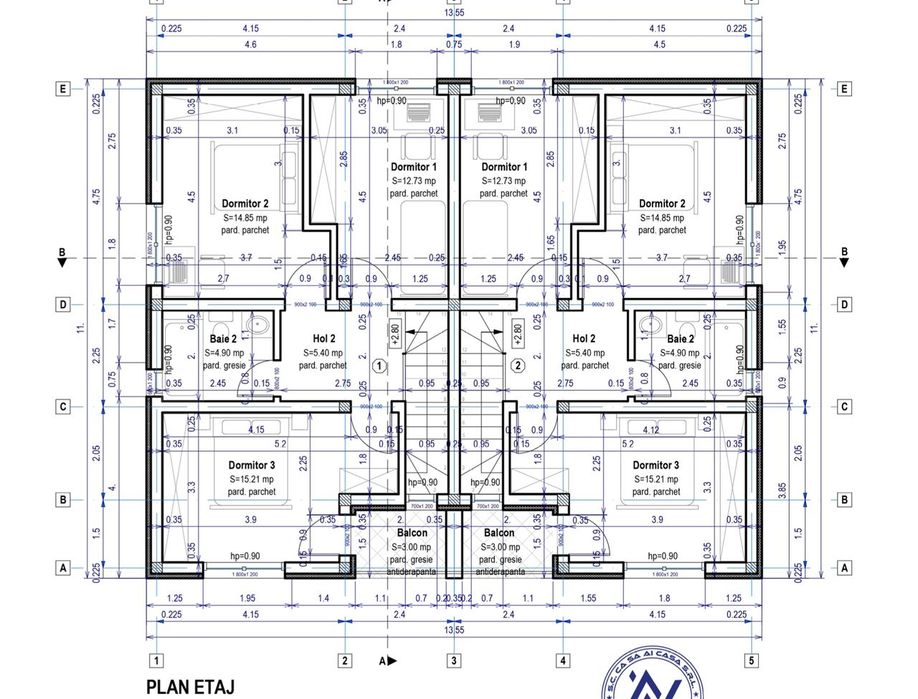 Duplex modern, 4 camere, 2 bai, incalzire in pardoseala, zona Izvor!