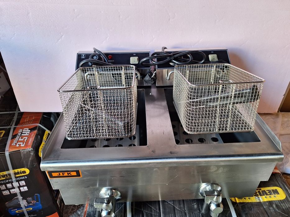 Фритюрник електрически професионален  8л.+8л.-3моделаа