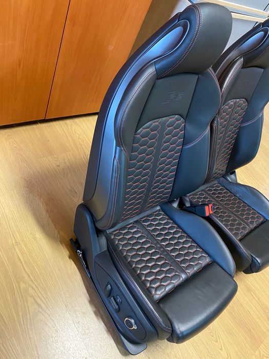 Interior Audi RS5 RS4 S5 S4 A5 A4 B9 8W full piele RS logo Scaune fata