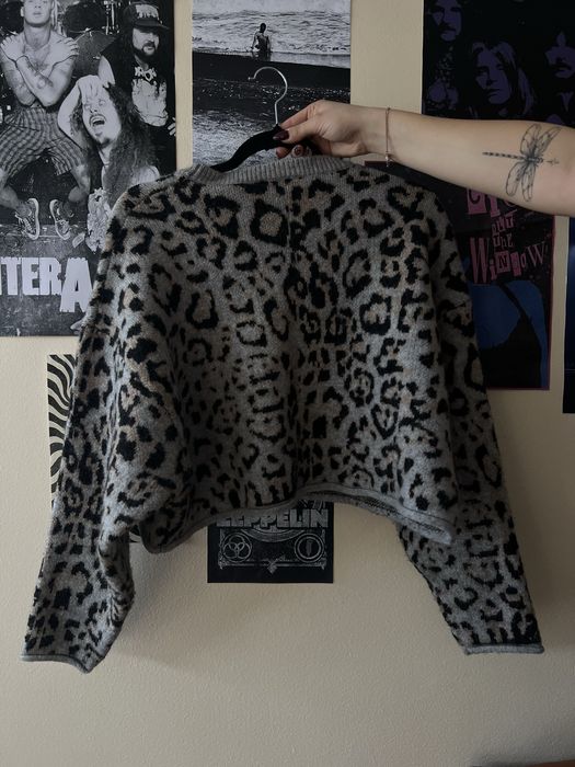 Пуловер ZARA с леопардов принт