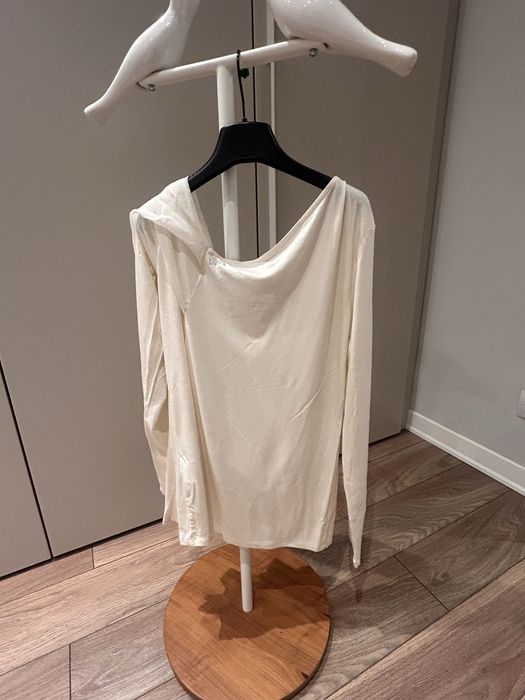 Liu Jo памучна блуза с коприна и лого нова