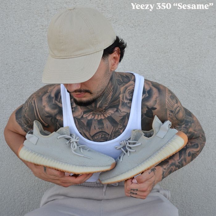 Pantofi Sport Adidas Yeezy 350 Boost Sesame - 100% originali