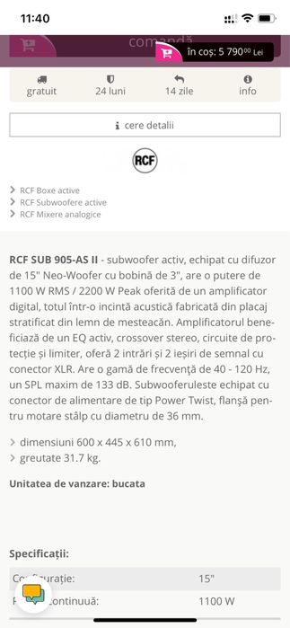 RCF 905 AS 2. RCF 705 AS 2.