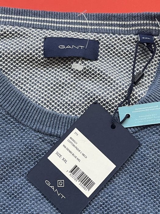 GANT : Cotton Pique C-Neck  НОВ 2ХЛ / Оригинал