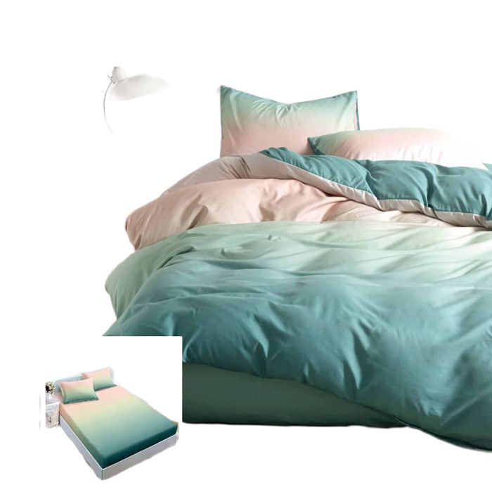 Lenjerie Pat Clutch Px042, Bumbac, 4 Piese, Cu Elastic, Crem, Verde