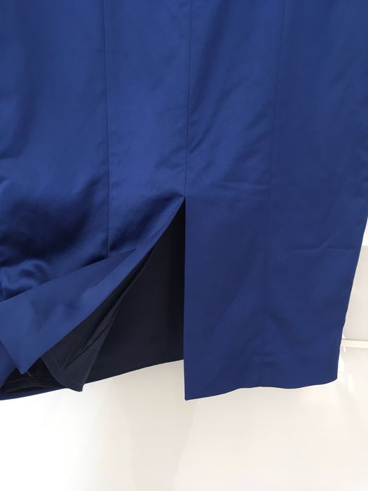 rochie de seara din satin albastru