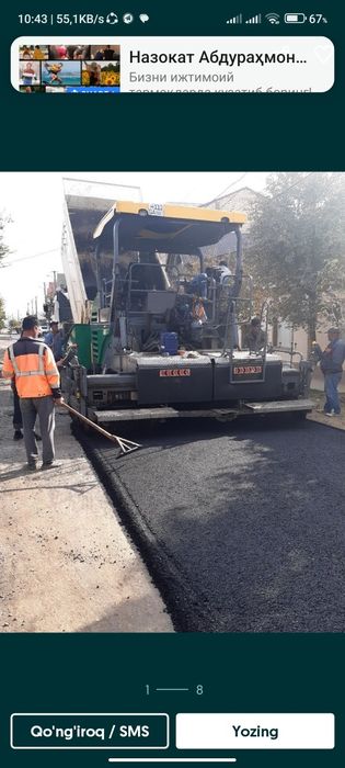Asfalt hizmati tez va sifatli asfalt qilish hizmati