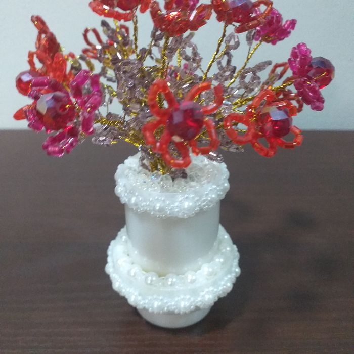 Цветочки из бисера