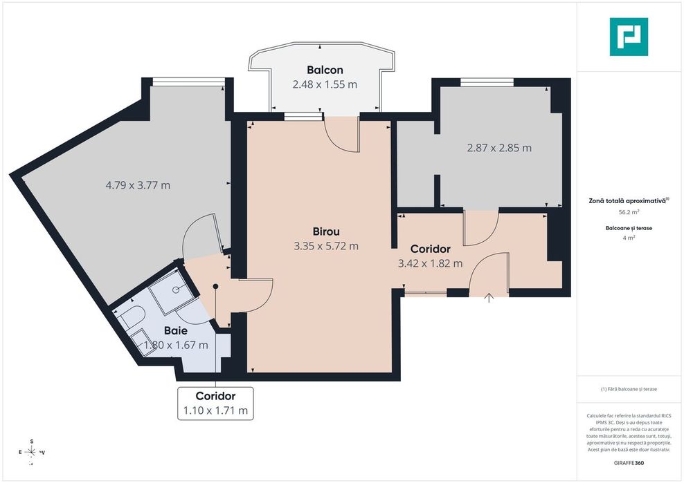 Bd. Unirii-Piața Alba Iulia, apartament 2 camere