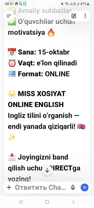 Online Ingliz tili kurslari