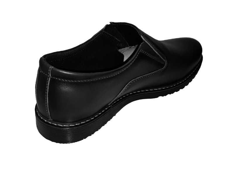 Pantofi barbati fara siret din piele naturala Tudor, negru, 42