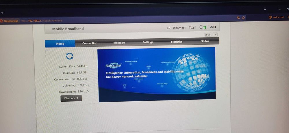 ZTE 4G Modem MF823 LTE liber de retea Conectare Rapida