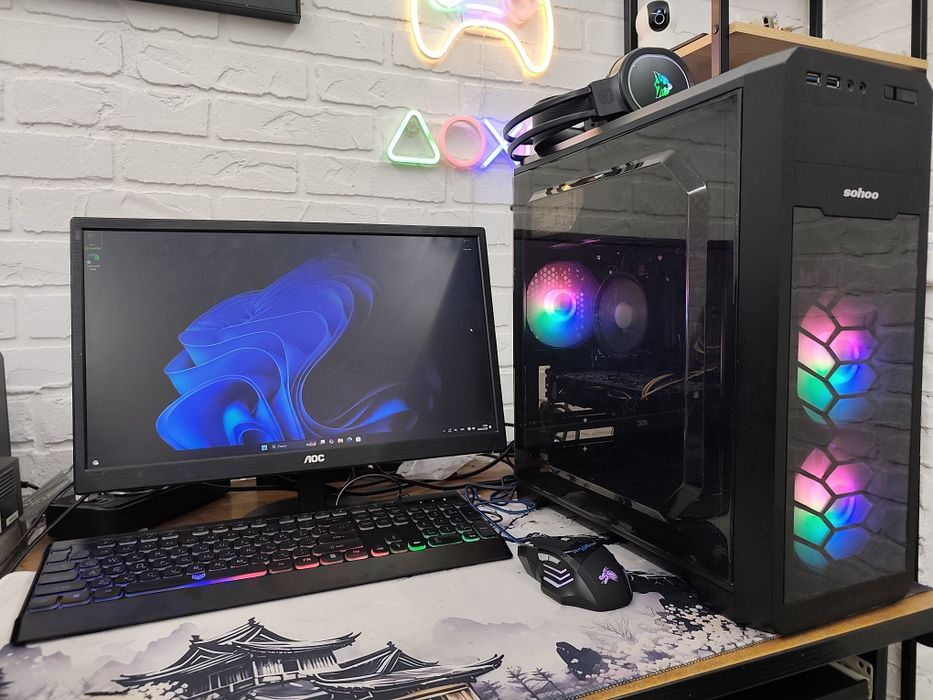 Игровой компьютер в сборе