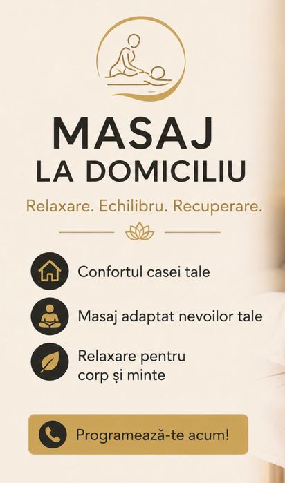 Masaj terapeutic & Kinetoterapie la domiciliu – București