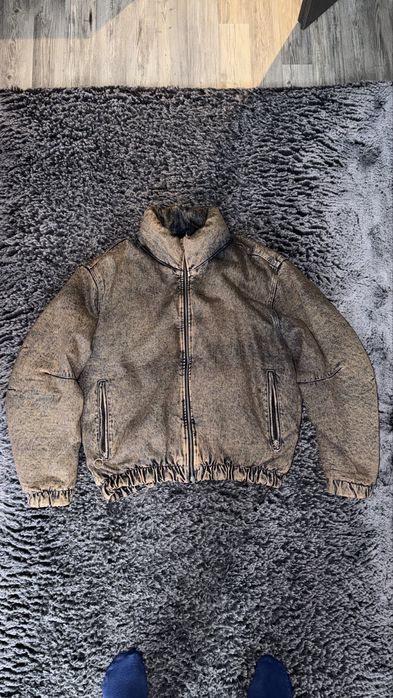 Zara puffer denim jacket