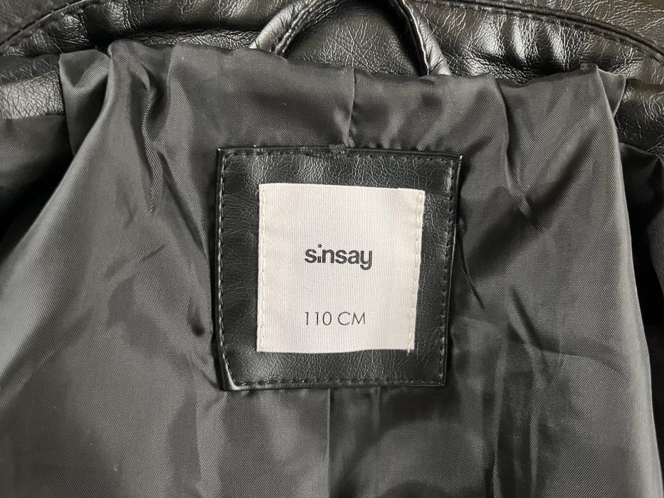 Кожено, рокерско яке за момиче 110 см