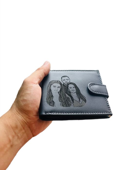 Portofel gravat se personalizeaz cu text/poza