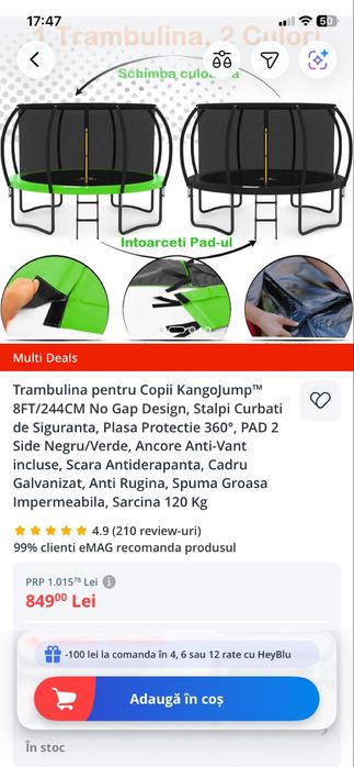 De vanzare trambulina