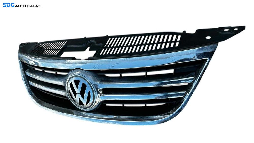 Grila Centrala cu Emblema Sigla de pe Bara Spoiler Fata Volkswagen Tiguan NFL Non Facelift 2007 - 2011 Cod 5N0853653 1K5853600 5N0853651 [L5326]